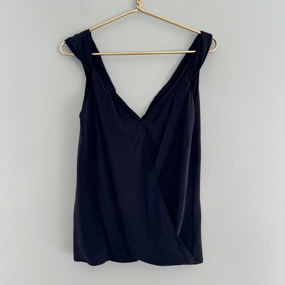 Zero + Maria Cornejo Stretch Silk Twist Strap Tank Top - Picture 1 of 8